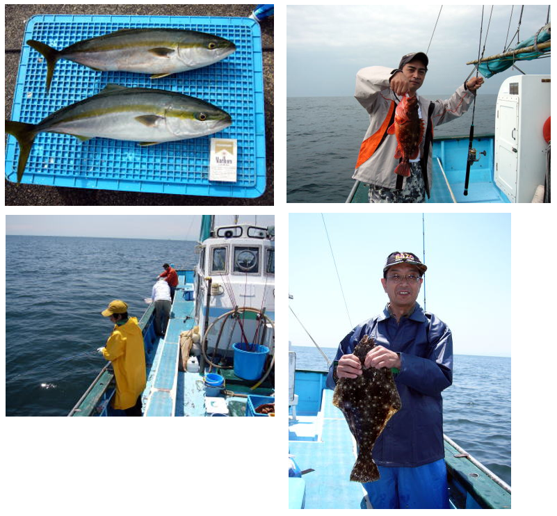 イナダ、カサゴ、ヒラメなど釣り風景の画像